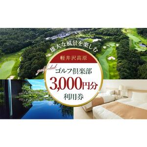 軽井沢高原ゴルフ倶楽部利用券　3,000円券×1枚【ゴルフ場 ごるふ おすすめ 体験 群馬県 長野原町 北軽井沢】