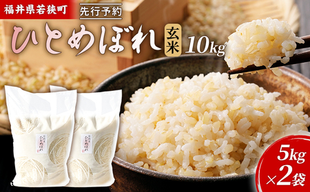 令和8年産福井県若狭町ひとめぼれ（一等米）玄米 10kg（神谷農園） 5kg×2袋 お米 ブランド米 銘柄米 ご飯 おにぎり お弁当 産地直送 和食 主食