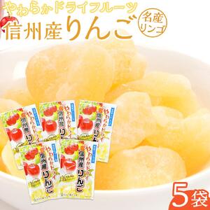 やわらか ドライフルーツ りんご（信州産） 大袋 5袋パック ｜ドライフルーツ