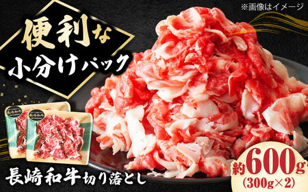 切り落とし 長崎和牛 (300g×2) 小分け [DBL005] 牛肉切り落とし 黒毛和牛 小値賀町