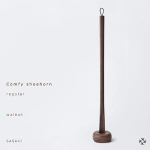 Comfy shoehorn -  regular　walnut/SASAKI【旭川クラフト(木製品/靴べら)】コンフィーシューホーン / ササキ工芸_03176