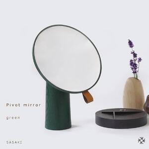 Pivot mirror - green / SASAKI【旭川クラフト(木製品/卓上ミラー)】ピポットミラー / ササキ工芸_03181