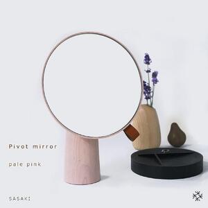 Pivot mirror - pale pink / SASAKI【旭川クラフト(木製品/卓上ミラー)】ピポットミラー / ササキ工芸_03182