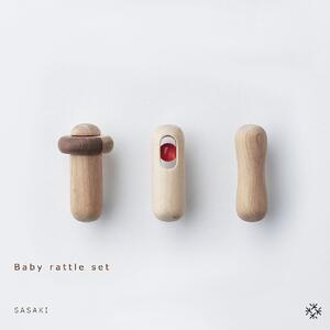 Baby rattle set / SASAKI【旭川クラフト(木製品/ガラガラ)】ベビーラトルセット / ササキ工芸_03183