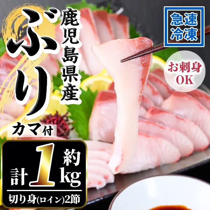 鹿児島県産 ぶり 切り身 1kg ぶり【00-117-01】