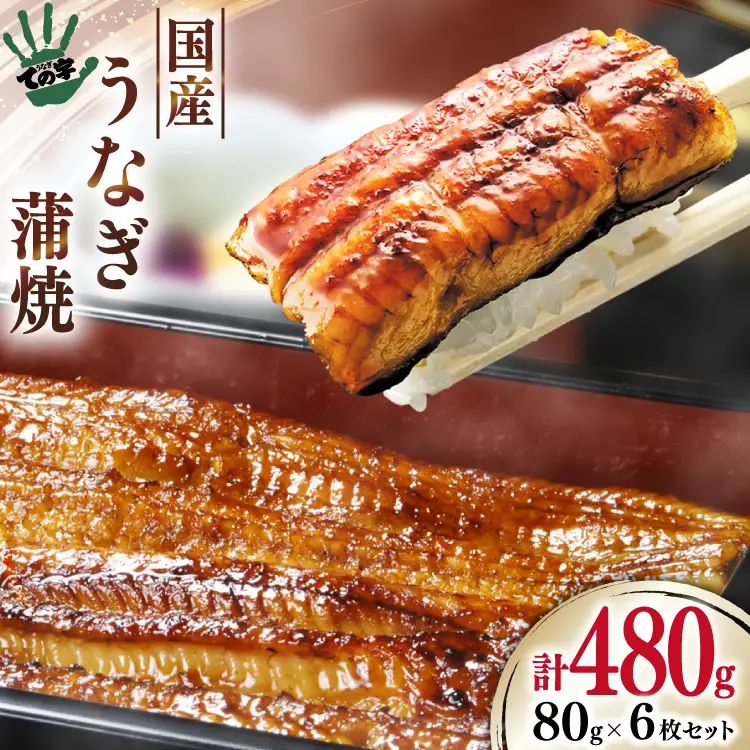 うなぎ 国産 鰻 蒲焼 80g×6 [22424461]