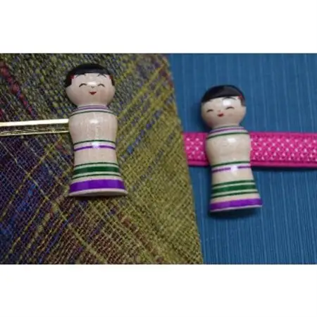 「こけス」ネクタイピン＆帯留め(緑ロクロ線)_装飾品・工芸品     装飾品・工芸品  服飾小物 _【1238404】