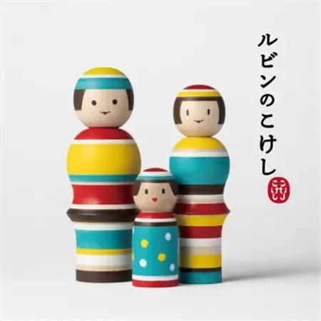 ルビンのこけし(カラフル/ファミリー)_雑貨・日用品 家具・インテリア    装飾品・工芸品   _【1342167】