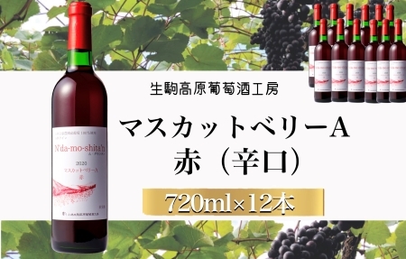 【高原のフレッシュワイン】マスカットベリーA（赤）　1ダース 国産ワイン 赤ワイン 小林ワイン 1ダースワイン ギフトワイン