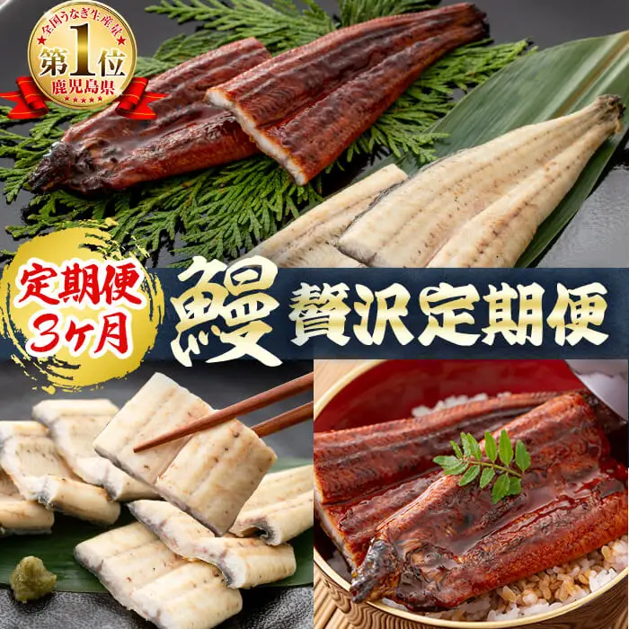 【定期便全3回】蒲焼きと白焼きが楽しめる贅沢定期便！ t0066-001