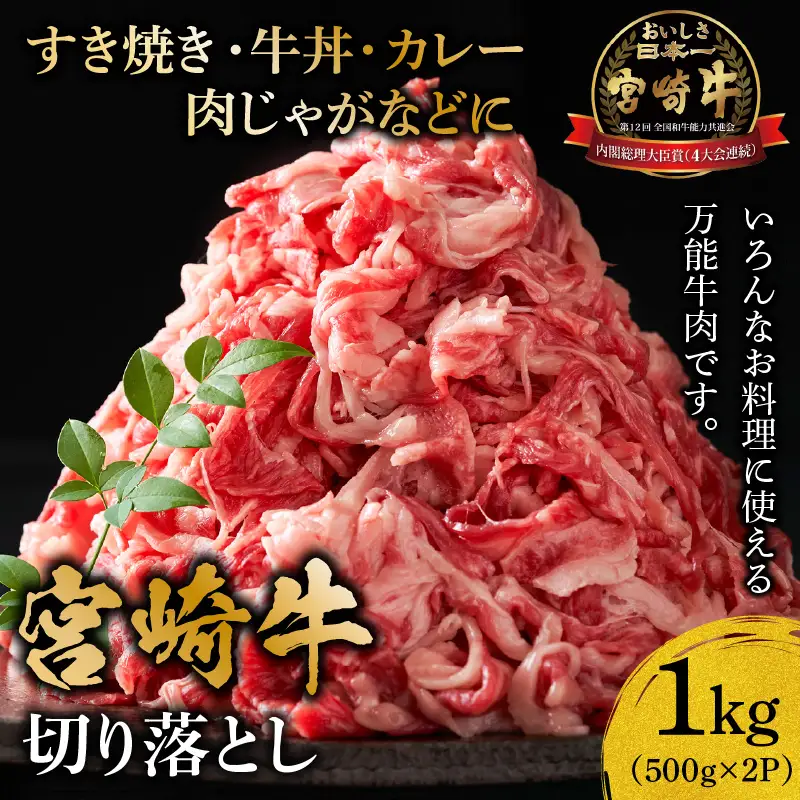 牛肉 切り落とし 牛肉[宮崎牛 1kg]