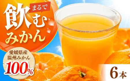 みかんジュース POM愛媛みかんストレート 1L×6本入 オレンジ BJAT001