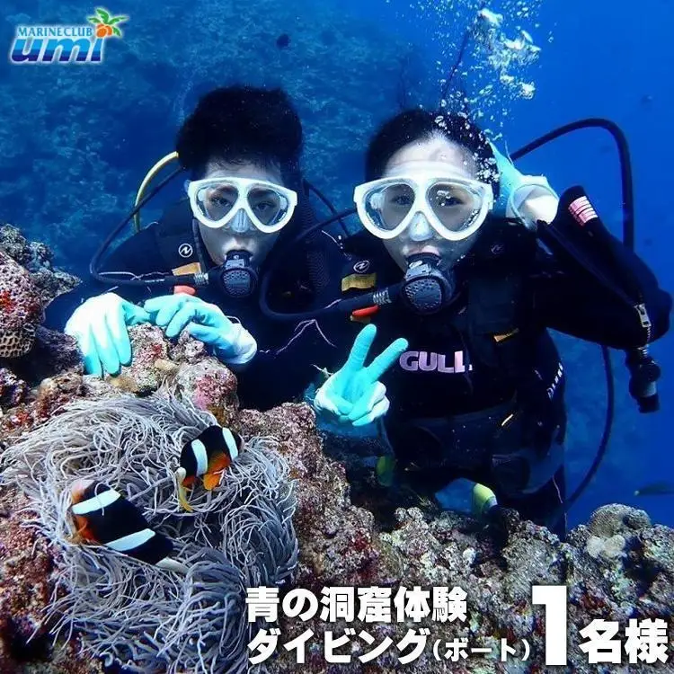青の洞窟 体験ダイビング（ボート）1名様 ふるさと納税限定！｜青の洞窟ダイビング ダイビングチケット ダイビング体験 沖縄ダイビング ダイビング チケット 券 金券 恩納村 沖縄 人気 おすすめ 送料無料