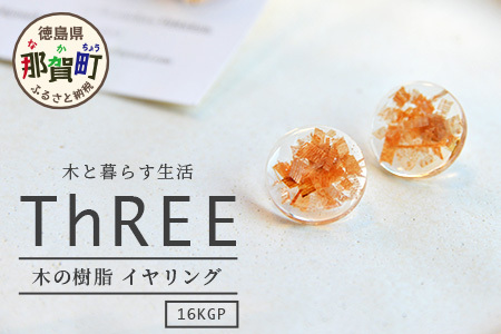 森の贈り物 木の樹脂 イヤリング 【徳島 那賀 木 樹脂 アクセサリー イヤリング ジュエリー シンプル 上品 大人 エレガント かわいい おしゃれ オフィス 女性 レディース プレゼント ギフト 手作り】TR-12-1