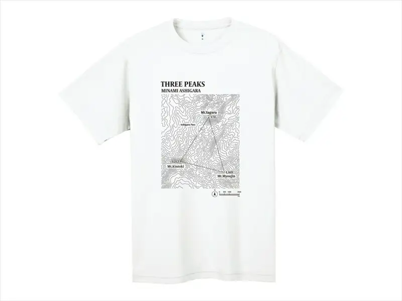 モンベルTシャツ 南足柄市オリジナルデザイン（等高線）＜ホワイト/XL＞【 神奈川県 南足柄市 】