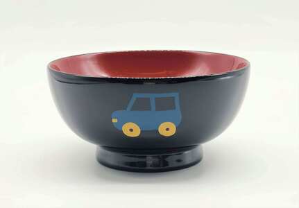川連漆器 子供椀 くるま 漆器 漆器 【佐藤豊八商店】[M5801]