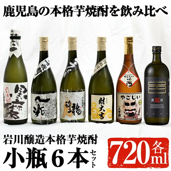 鹿児島 本格 芋焼酎 小瓶 6本 セット(各720ml)【大隅家】B95-v01