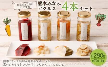 【熊本みなみピクルス】野菜好きな方におすすめ4本セット
