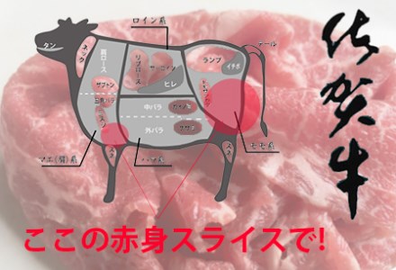 佐賀牛赤身スライス 500g【フルーム】[FAZ005]