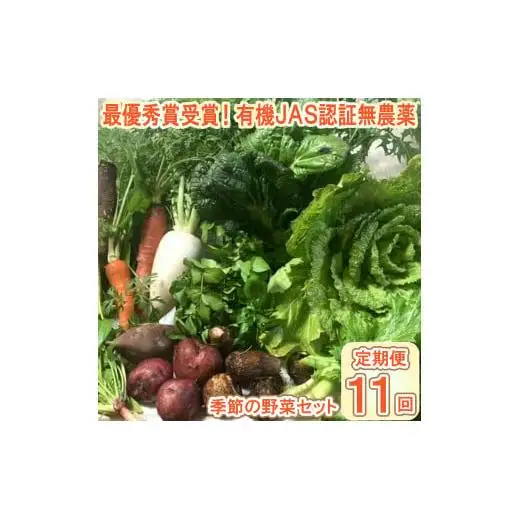 【最優秀賞受賞！甘味＆栄養】有機JAS認証の無農薬、チヨちゃんの野菜11ヶ月定期[961]