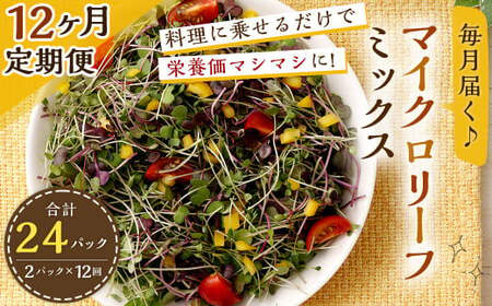【12回定期便】 毎月届く マイクロリーフミックス 約140g 