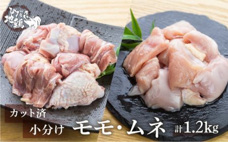 《最短翌日～5営業日以内発送》地鶏 鶏肉 飛騨地鶏 モモ肉 ムネ肉 カット済み 計1.2kg 真空パック 小分け 便利 もも肉 モモ むね肉 ムネ 国産 地鶏 国産地鶏 唐揚げ チキンソテー 煮物 チキン南蛮 水炊き [Q2086rex]