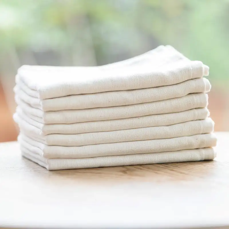 速乾・コンパクト・肌に優しいガーゼ＆パイルのループ付フェイスタオル７枚セット キナリ