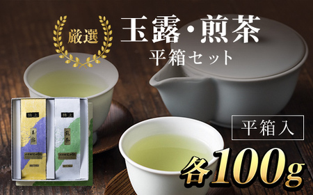 JA京都にのくに 特選玉露・煎茶 平箱セット (玉露100g・煎茶100g・各1袋 ) ふるさと納税 福知山市 特選玉露 煎茶 まろやか 豊かな香り お中元 お歳暮 【fc-CR005】【京都丹の国農業協同組合】