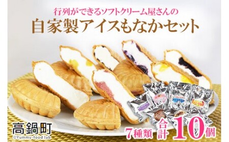 ＜アイスもなか 5種10個セット＞2か月以内に順次出荷【c592_sn_x3】 アイス 自家製 セット