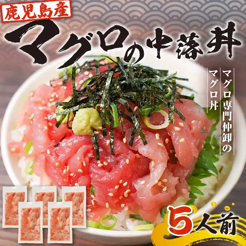 鹿児島産マグロの中落丼 5人前 K100-004 魚 冷凍