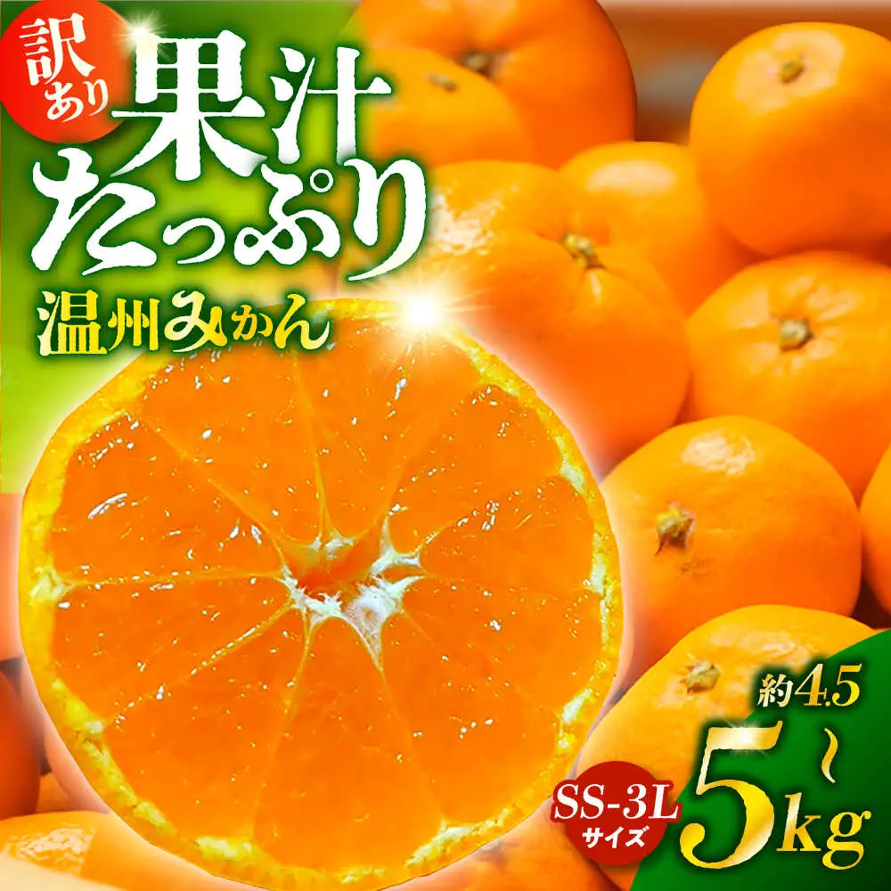 訳あり家庭用 温州みかん約4.5kg~5kg熊本ZCN014