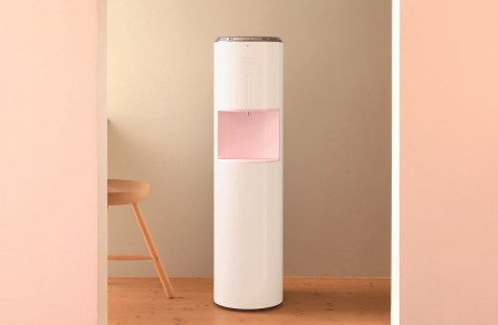 【毎月天然水定期便】ウォーターサーバー　dewo（ナチュラルピンク） 