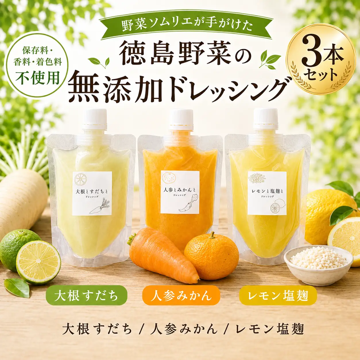 とくしまドレッシング 3本セット 
