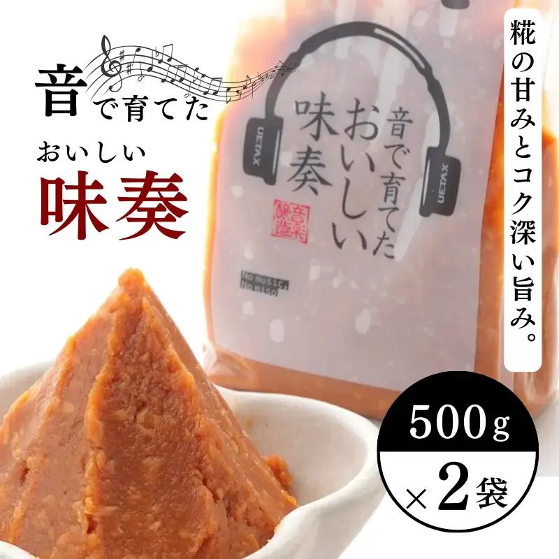 味噌 音で育てたおいしい味奏 500g×2 みそ