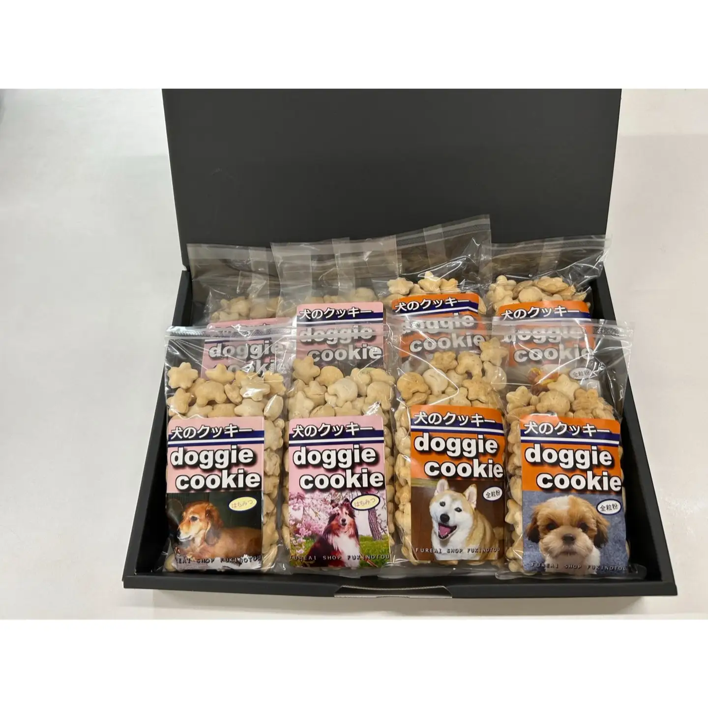 [5525-0866]【手作り】 犬のクッキー 2種 8袋セット （全粒粉・はちみつ ） 犬のおやつ ペット 北海道 伊達市 【農福連携】