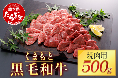 【くまもと黒毛和牛】焼肉用 500g  ブランド牛 黒毛和牛 焼肉 焼き肉スライス やきにく 肉 牛肉 多良木町 国産 和牛 030-0702