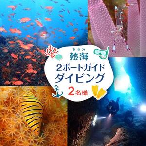 【ライセンス保持者・経験50本以上限定】熱海２ボートガイドダイビング（２名様）