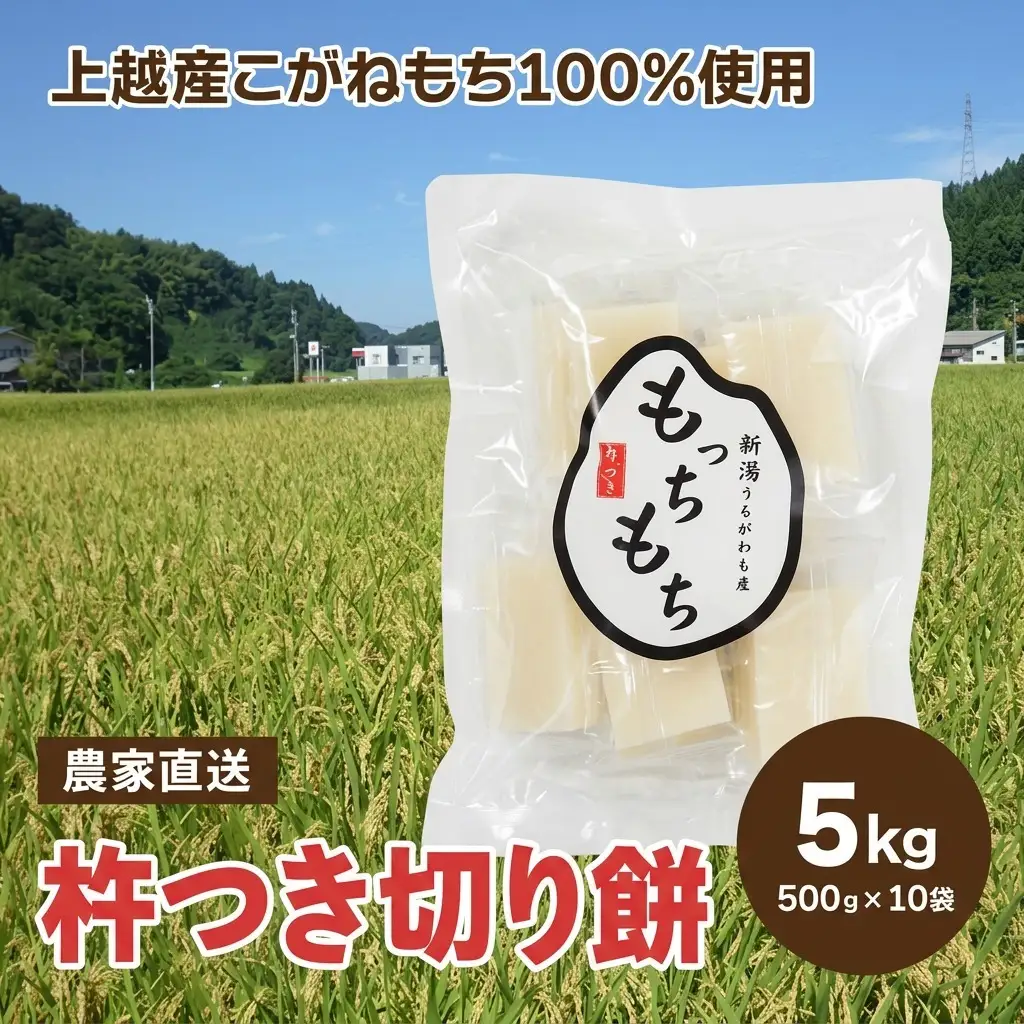 【数量限定】もっちもち 切り餅 こがねもち100% 10袋100個 切り餅