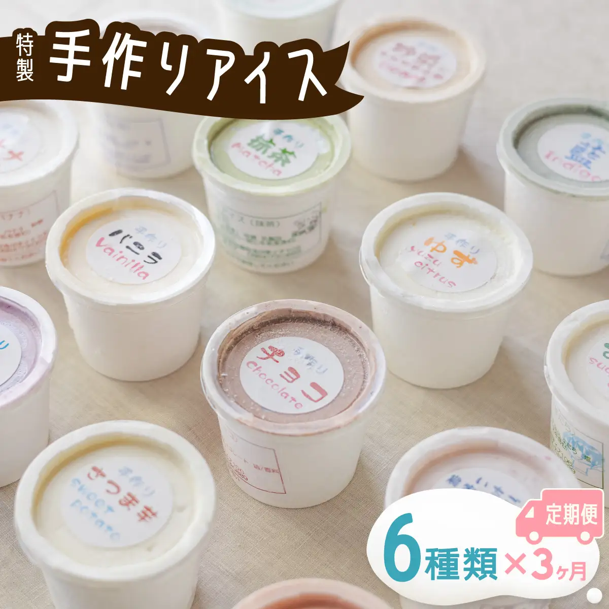 【定期便連続３か月】海陽町特製アイス　ユニークな味６種類セット！　