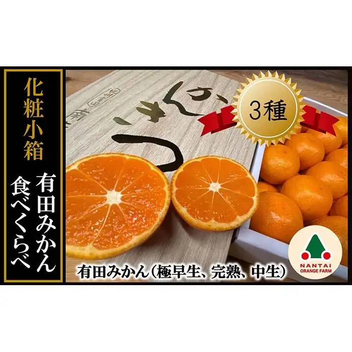 定期便 有田みかん 食べくらべ 3種 化粧小箱 各約 2kg 南泰園 全3回 2026年 10月 発送開始 みかん