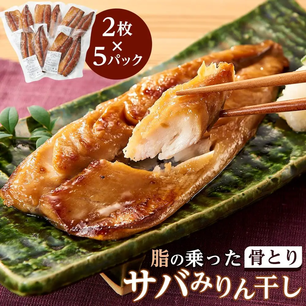 骨取り！ 脂の乗ったサバみりん干し 2枚×5パック ｜干物 ひもの