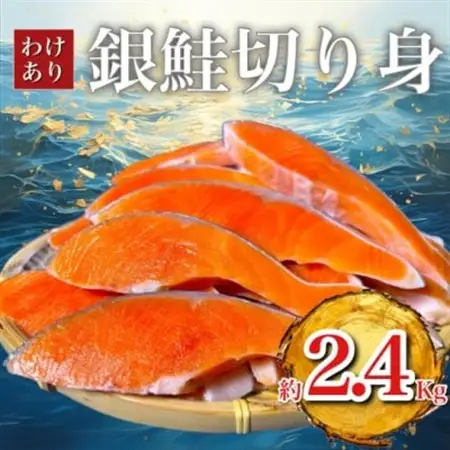 B級銀鮭切り身(打ち身、不揃い、色飛び)約2.4kg_鮭 サケ さけ 訳あり おすすめ_【配送不可地域：離島】【1441750】