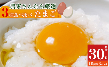 五條のたまご 食べ比べセット 計30個 | 卵 たまご 玉子 タマゴ 生たまご 生卵 奈良県 五條市