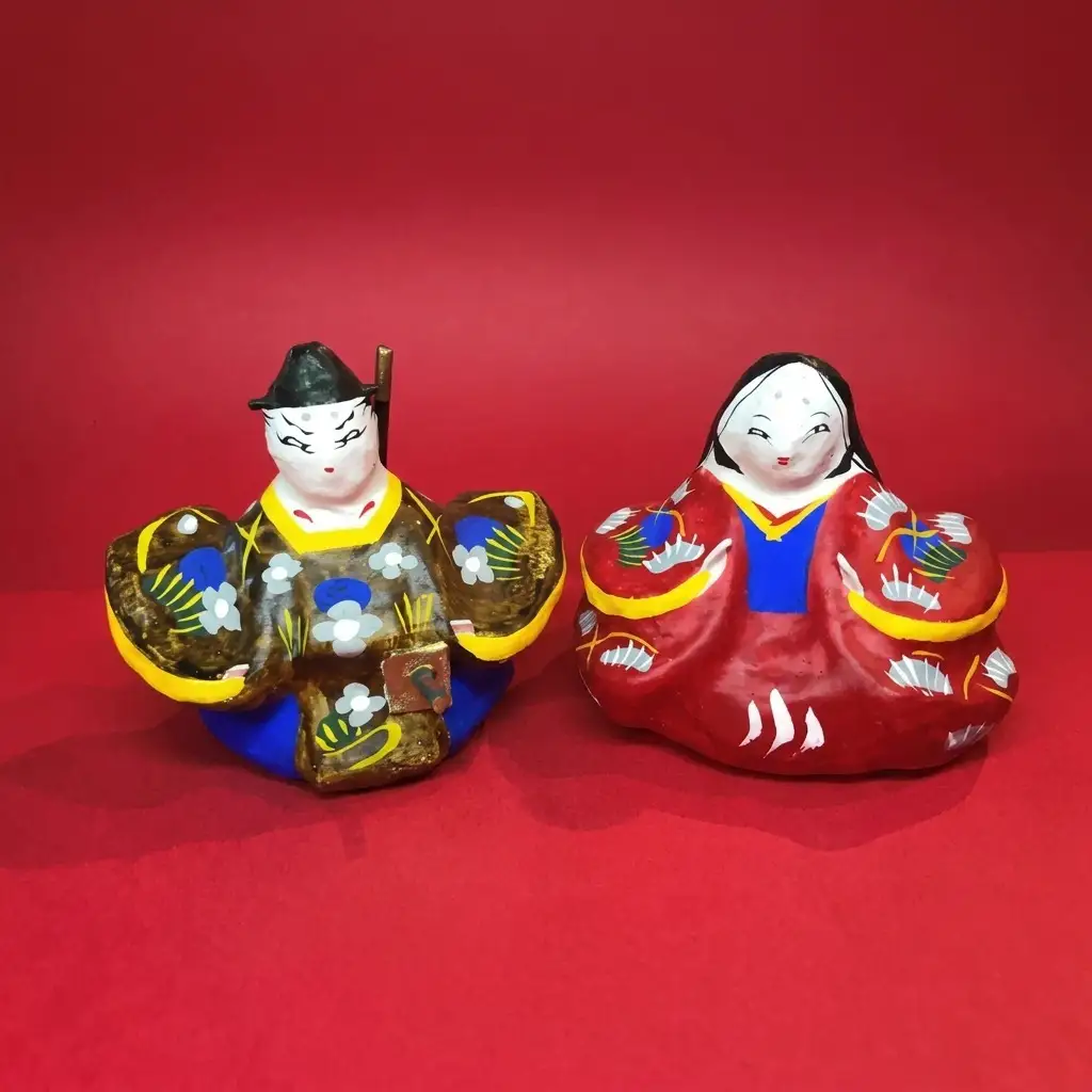 【伝統工芸品】張り子 内裏雛（ひな人形 ひな祭り） 民芸品 伝統技術 キャラクター 干支 