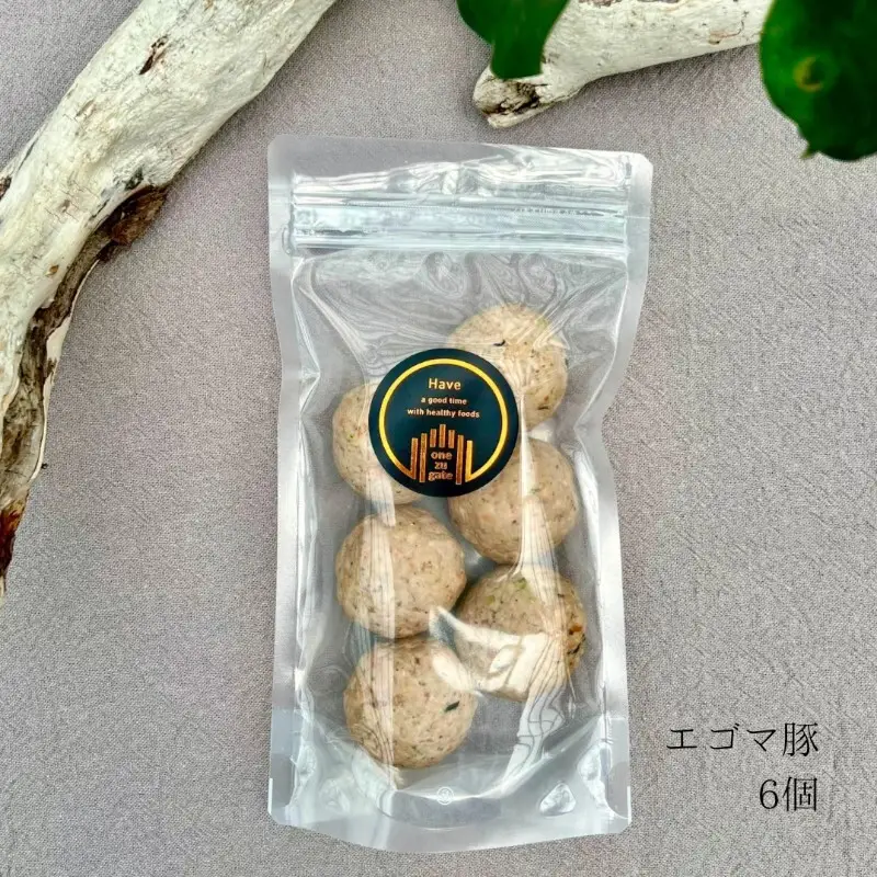 【国産豚肉使用・無添加】ワンズバーグ 豚《犬用おやつ》約30g×6個 ペット ペットフード ブランド豚 エゴマ豚 手作り 温めるだけ トッピング 