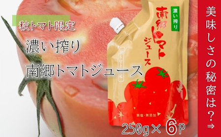 濃い搾り　南郷トマトジュース　6パック 果汁飲料 野菜飲料 ストレート 無添加 