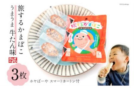 蒲鉾 旅するかまぼこ うまうま牛たん味(22g×3枚)ホヤぼーやスマートカートン付 [かねせん 宮城県 気仙沼市 20563728] カマボコ 個包装 常温保存可