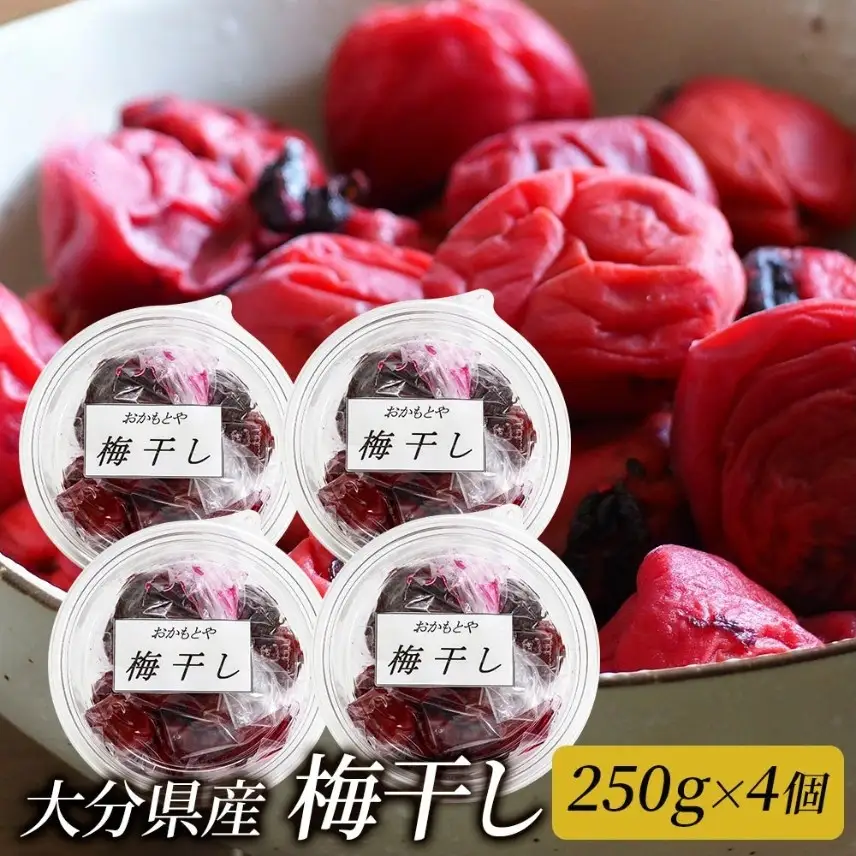 梅干し 250g 4個 | 昔ながらの手作り梅干 しそ漬け 紫蘇梅 うめぼし 梅 ご飯のお供 おかず 大分県産 九州産 中津市