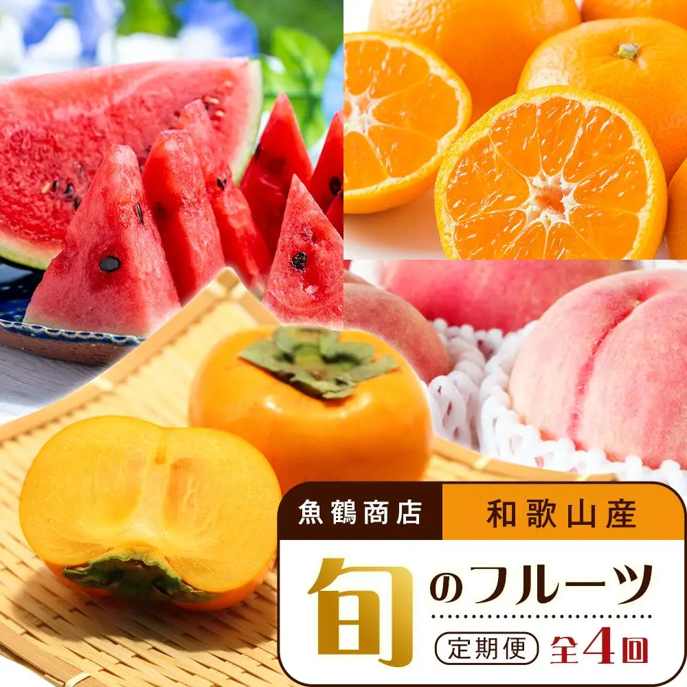 【6・8・10・12月 全4回】和歌山産 旬のフルーツ お楽しみ 定期便 【魚鶴商店】【UT108】