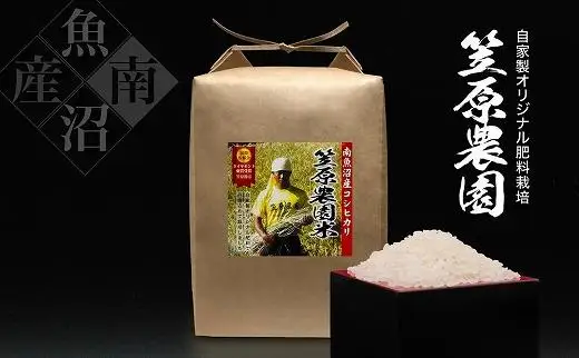 【定期便】【令和７年産】南魚沼産 笠原農園米 コシヒカリ（5kg×全6回）【銘柄米 ブランド米 精米 こしひかり コシヒカリ 定期便 魚沼産 南魚沼産 プレミアム 新潟米 新潟県産 高評価 高品質 高級 国産米 産直 ご飯 御飯 ごはん 厳選】